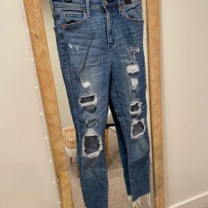 Abercrombie distressed skinny jeans